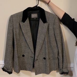 Velvet Vintage Houndstooth French Girl Blazer